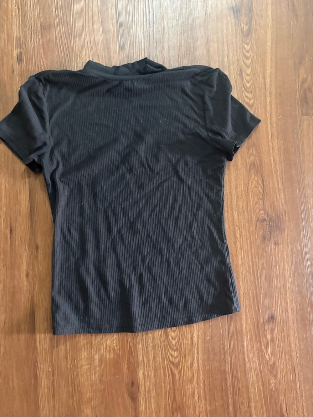 No Boundaries Black Ribbed Short Sleeve Tee